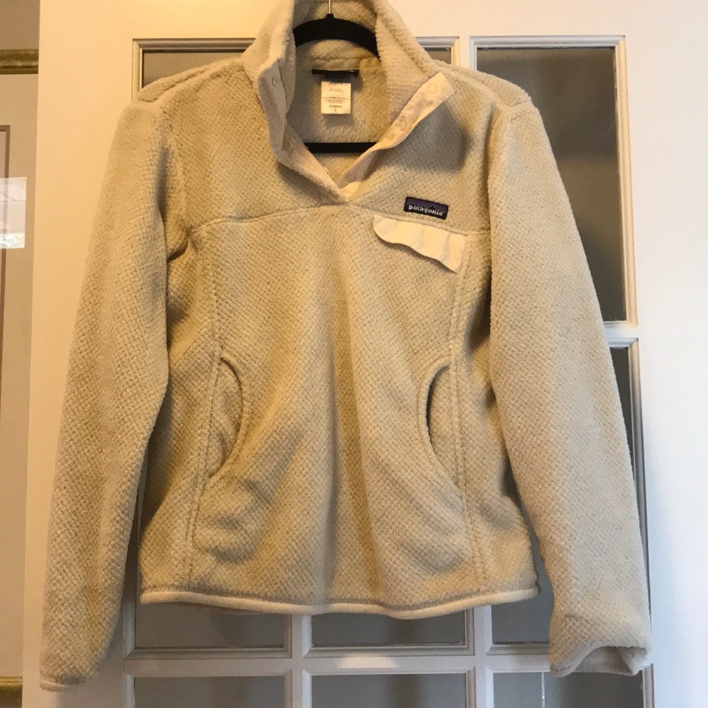 White Patagonia Throw over